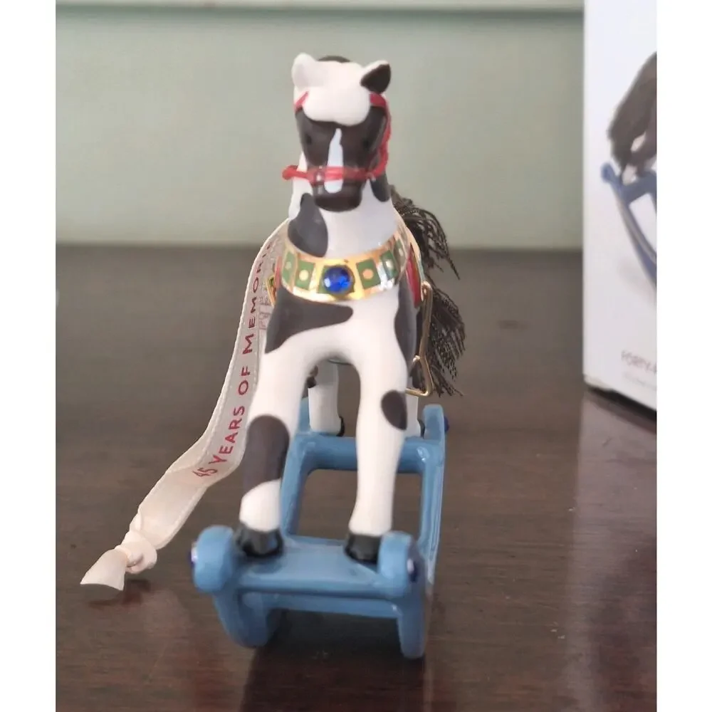 2018 Hallmark Keepsake Forty-Five Years of Memories Rocking Horse Ornament